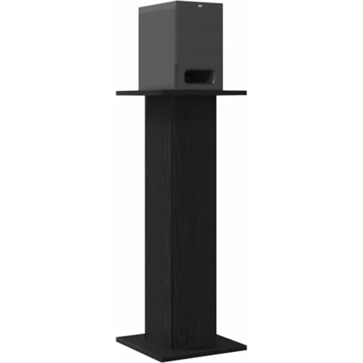 vidaXL Lautsprecherständer 2er Set, Schwarz Eichen-Optik, 30 x 30 x 80 cm, modernes Wohnzimmermöbel für Heimkinos – Bild 1