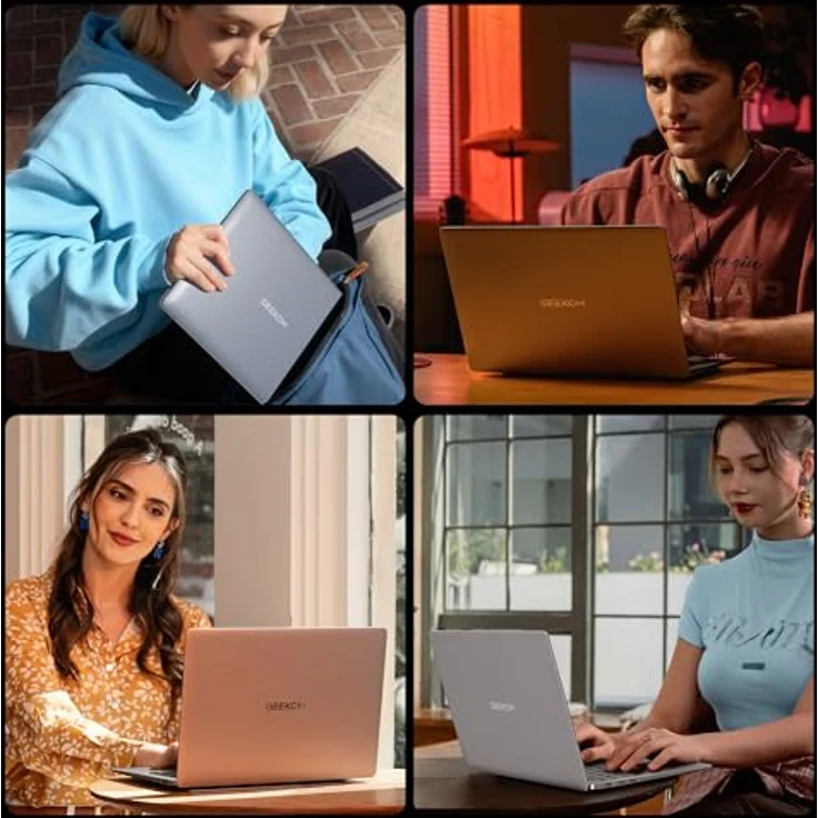 GEEKOM GeekBook X14 Pro, 14" 2.8K OLED Laptop, 999 g, Intel Core Ultra 9-185H, 32GB RAM, 2TB SSD, bis zu 16 h Akku, Windows 11 Pro, Fingerprint-Sensor – Bild 9