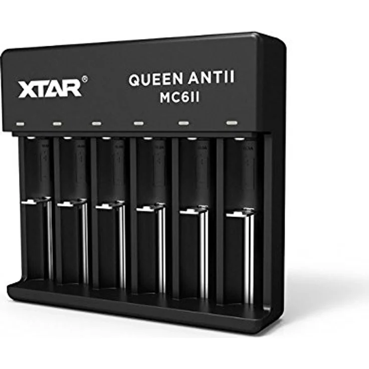 Xtar MC6 Queen ANT 6-Schacht USB-Ladegerät LCD Display schwarz – Bild 3