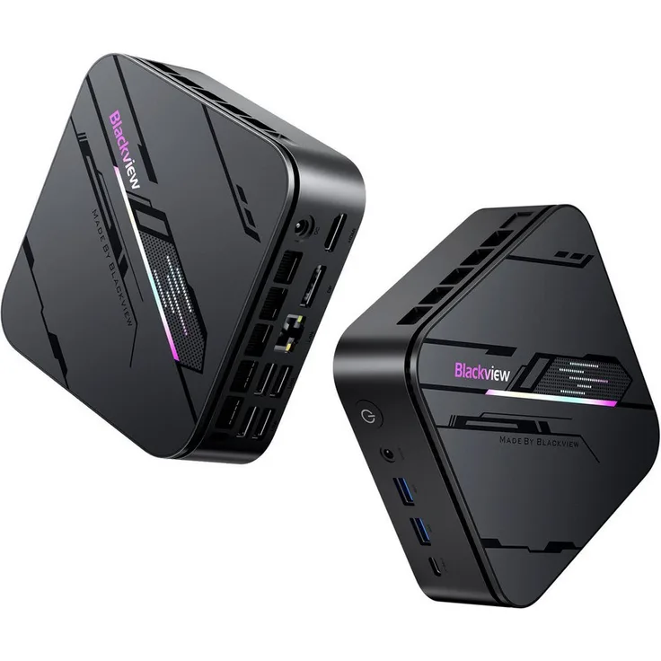 blackview MP100 Pro Core i3-1215U, Mini-PC mit 16GB DDR4, 512GB SSD, 4K 144Hz, 12 Anschlüssen, Windows 11 Pro, grau
