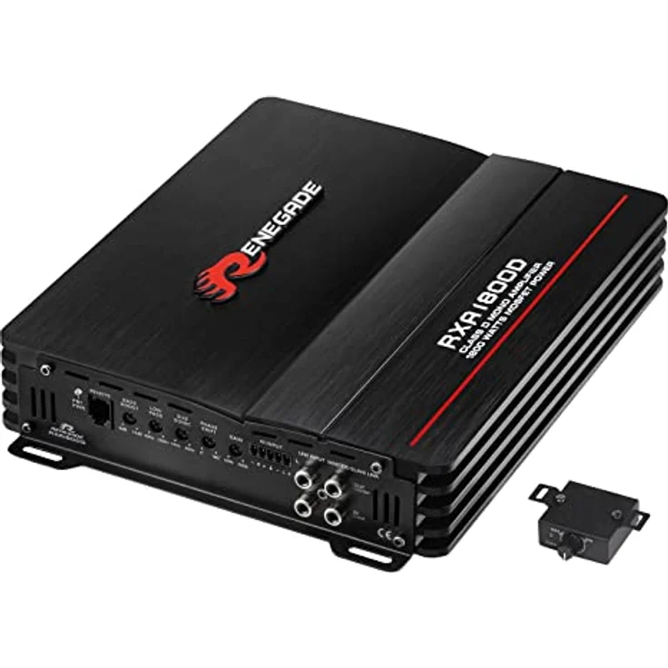 Renegade RXA1800, 1-Kanal Endstufe mit 1800 W, Bass-/Höhen-Regelung, Class D Mono Verstärker – Bild 1