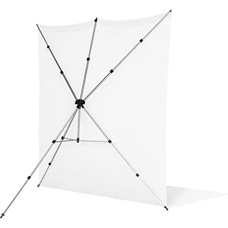 Westcott 2,4 x 33 cm High-Key White Sweep X-Drop Pro Knitterfreier Hintergrund-Set, Aluminiumrahmen, tragbar für Portraits, Gruppenfotos und Fotoautomaten – Bild 3