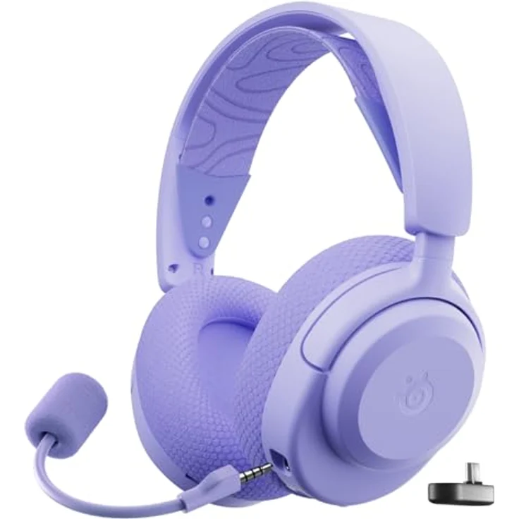 SteelSeries Arctis Nova 3P, Wireless Gaming-Headset mit App-Steuerung, 40 Std. Akku, Neodym-Treiber, 2,4 GHz/Bluetooth, abnehmbares Mikrofon, PS5/PS4/PC/Switch/Mobilgeräte - Lavendel – Bild 1