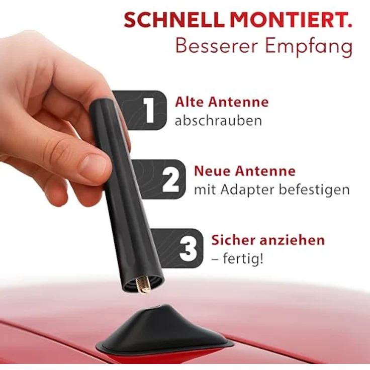 ACV Antennenstab AM/FM 8.5cm M5/M6 151000-02, Kurzstabantenne mit gutem Empfang, Made in Germany – Bild 6