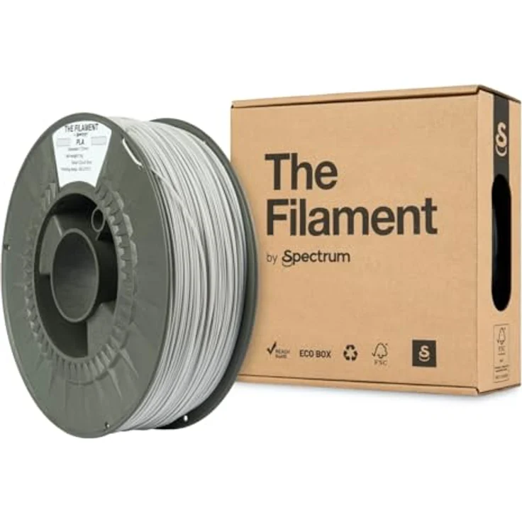 Spectrum Filaments PLA Refill, 1 kg 1,75 mm 3D-Druckmaterial, Cloud Grey, Made in EU – Bild 1