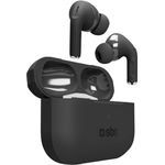 SBS Air Kab Max TWS, In-Ear-Kopfhörer mit True Wireless Stereo, 5 Stunden Akkulaufzeit, Ladecase mit kabelloser Ladefunktion, Touch-Bedienung, schwarz
