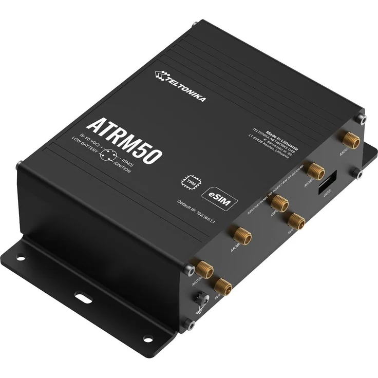 Teltonika ATRM50, 5G-Router mit M12-Steckverbindern, 3,4 Gbit/s, Dual SIM, schwarz