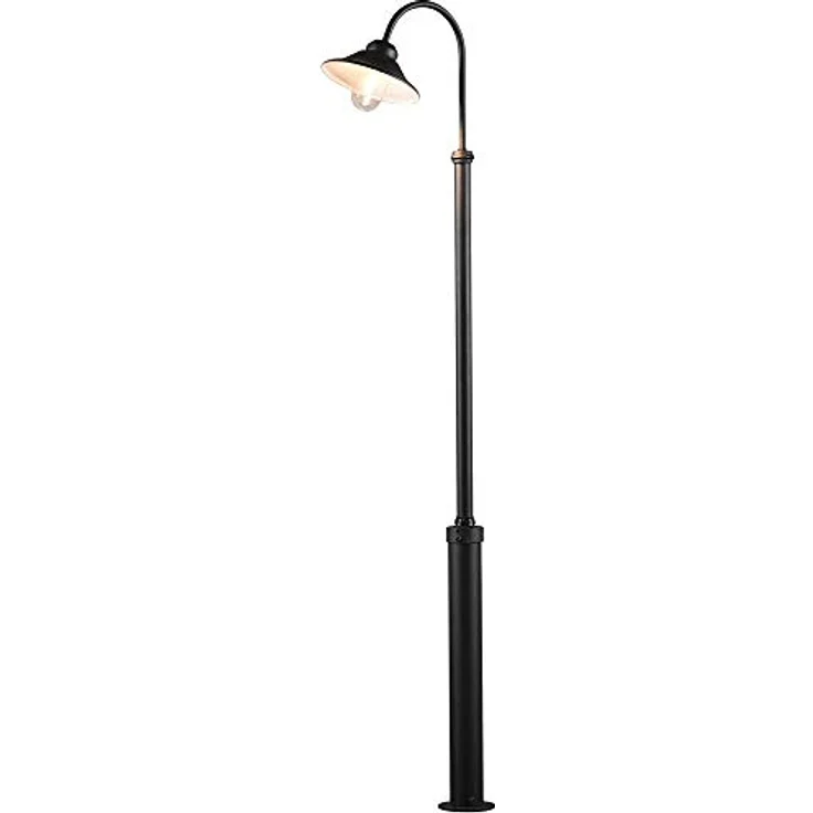 Konstsmide Vega 560-750 Standleuchte / B: 30cm T: 55cm H: 240cm / 1x60W / IP23 / lackiertes Aluminium / matt-schwarz – Bild 1