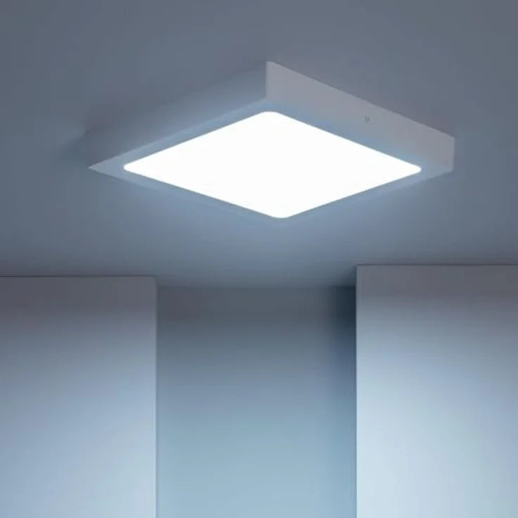 LEDKIA LIGHTING LED Deckenleuchte 24W Eckig 300x300 mm Aluminium für Wohnzimmer, Küche, Schlafzimmer in silber – Bild 2