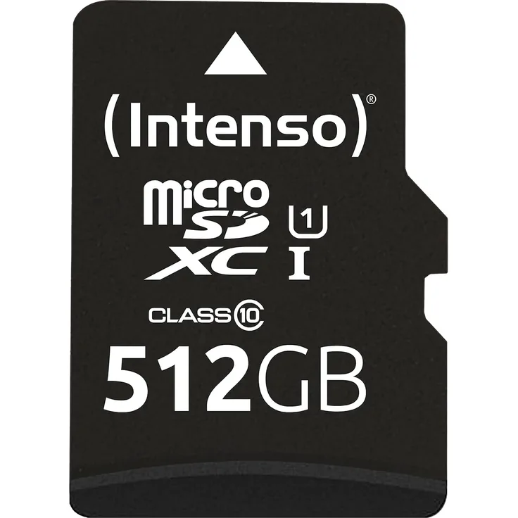 Intenso Micro SDXC 512GB Class 10 Speicherkarte inklusiv SD-Adapter (UHS-I)