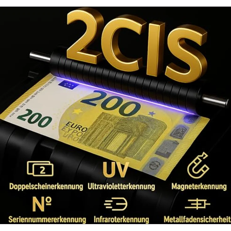 BEITZ BS-9001 Münzzähler & Sortierer für Euro, automatische Geldzählmaschine für Kleingeld, zählt und sortiert nach Münzwert – Bild 3