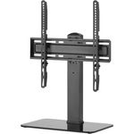 goobay 58524 TV Standfuss für Fernseher und Monitore zwischen 32“ und 55 Zoll (81-140cm) / Schwenkbar/Fernsehständer für Flat TV & Curved TV bis 40 kg, Schwarz