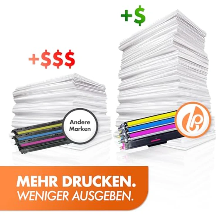 Bubprint Toner kompatibel mit Brother TN-243CMYK TN-247, 6er Set, hohe Druckqualität, 2x Schwarz (3.000 Seiten), 3x Farben (2.300 Seiten) – Bild 3