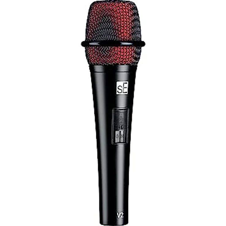 SE Electronics V2 Switch, Maßgeschneidertes Supernieren-Kapsel-Design, Anti-Rutsch-Schalter, Windschutzscheibe, stoßdämpfende Halterung, Vollmetallgehäuse, vergoldeter XLR-Stecker – Bild 2