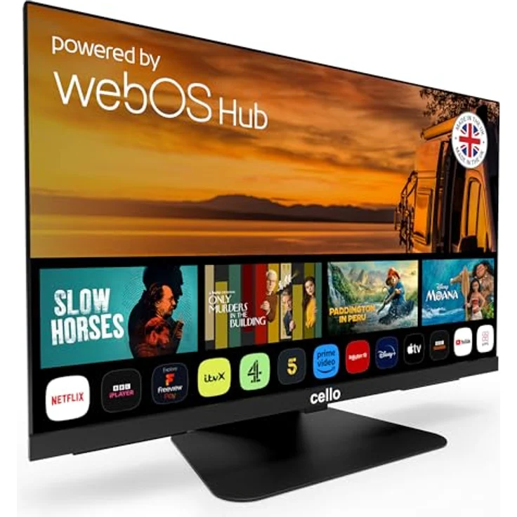 Cello C2425WSF Trav, 24" Full HD SMART/DVD Camping TV mit Triple Tuner, Bluetooth, WebOS und Pitch Perfect Lautsprechern, 12V/230V für Wohnmobil und LKW, 2025 – Bild 2