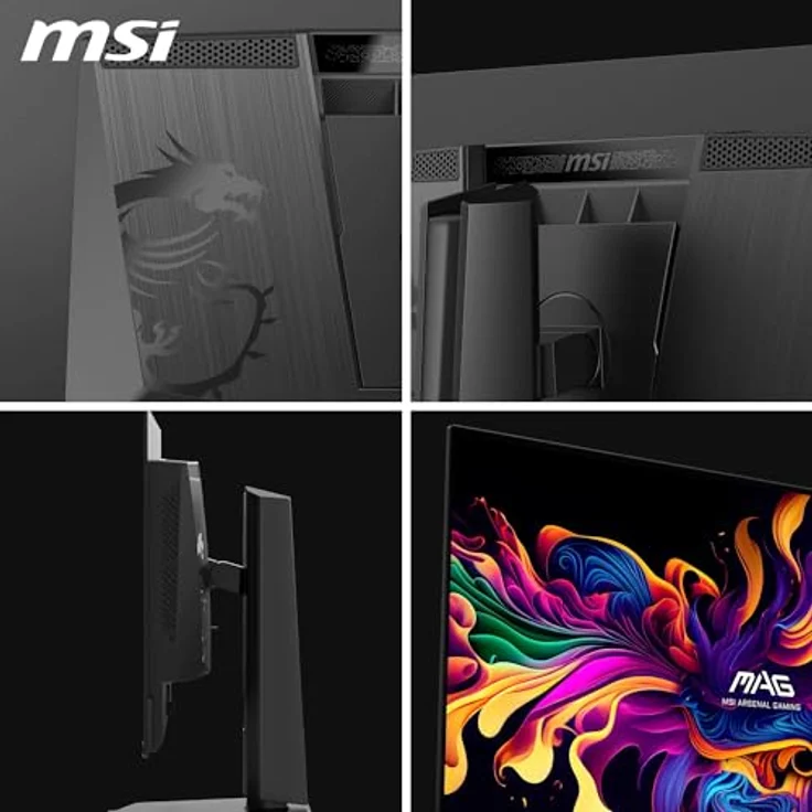 MSI MAG 272QP QD-OLED X50, 27" WQHD Gaming-Monitor, 2560x1440, 500Hz, 0,03ms, Quantum Dot OLED Panel, DisplayHDR True Black 500, HDMI 2.1, DP 1.4a, USB-C (15W PD), Höhenverstellung – Bild 5