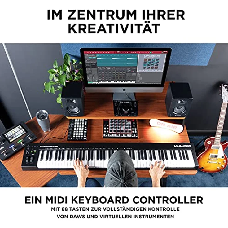 M-Audio Keystation 88 MK3 – MIDI Keyboard Controller mit 88 halbgewichteten Tasten für die Kontrolle über virtuelle Synthesizer und DAW-Parameter – Bild 2