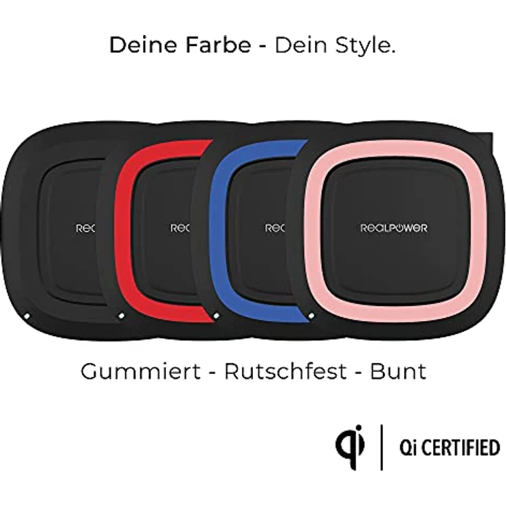 Realpower 257639 wireless Charger schwarz-rot – Bild 5