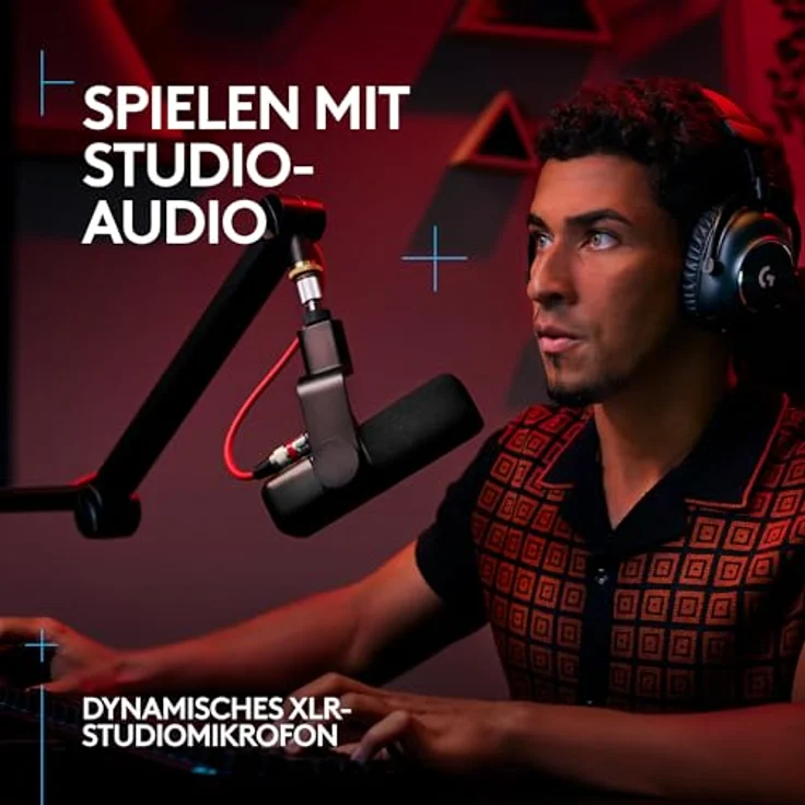 Logitech G Yeti Studio aktives dynamisches XLR-Studiomikrofon für Gaming, ClearAmp aktive Vorverstärkung, Doppelmembrankapsel, interne Stoßdämpfung - Weiß – Bild 2