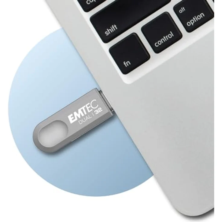 Emtec USB3.2 Typ-C Dual D280, 32 GB, eleganter und kompakter Doppelstick, blau – Bild 4