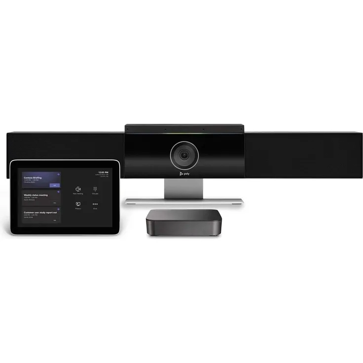 Poly Studio Medium Room Kit für Videokonferenzen +Teams, Schwarz, 4K Ultra HD, GC8 unterstützt