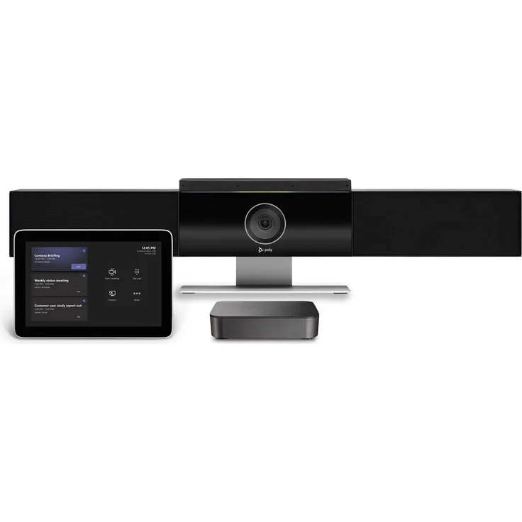 Poly Studio Medium Room Kit für Videokonferenzen +Teams, Schwarz, 4K Ultra HD, GC8 unterstützt