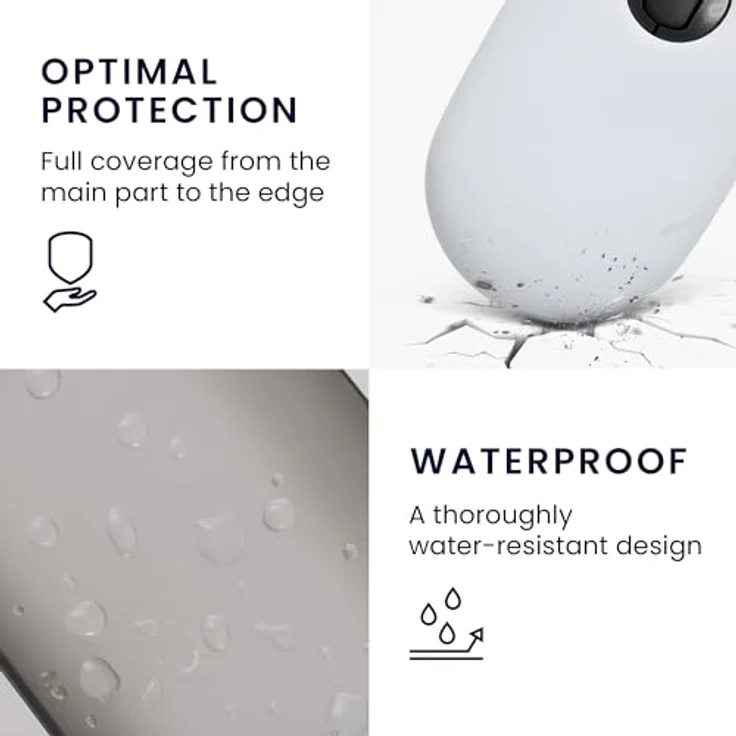 kwmobile Silikon Schutzhülle kompatibel mit Logitech Pebble Mouse Hülle - PC Maus Cover aus softem Silikon - Weiß – Bild 5