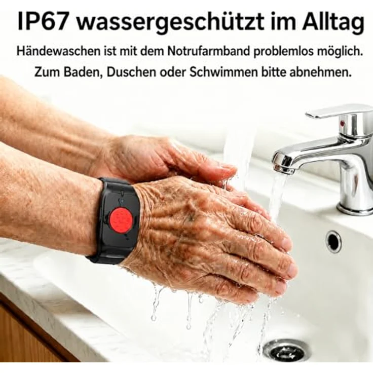 NikuTRAX SOS One – Notrufarmband mit aktivierter SIM, GeoTRAX-Portal, Schwarz, Sturzerkennung und 2-Wege-Sprachkommunikation – Bild 4