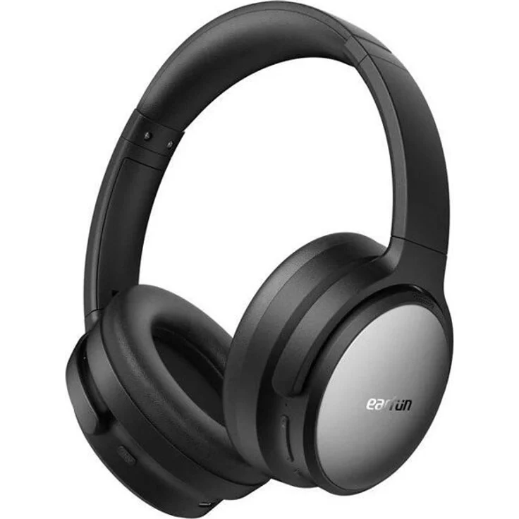 EarFun Tune Pro Over-Ear Kopfhörer, ANC, Hi-Res Audio, Bluetooth 5.4, 120h Akku, Mikrofon, geschlossen, Schwarz