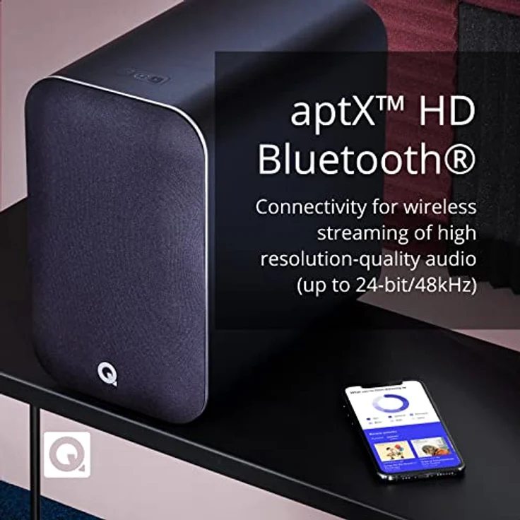 Q Acoustics M20 HD Lautsprecher, kabelloses Musiksystem, Bücherregal-Lautsprecher im Paar, Weiß – Bild 3