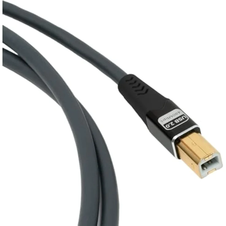 OEHLBACH USB Pulse AB, USB Typ A auf Typ B Kabel, 480 Mbps Datenrate, OFC Innenleiter, 2-fach Schirmung, anthrazit – 5 m – Bild 3
