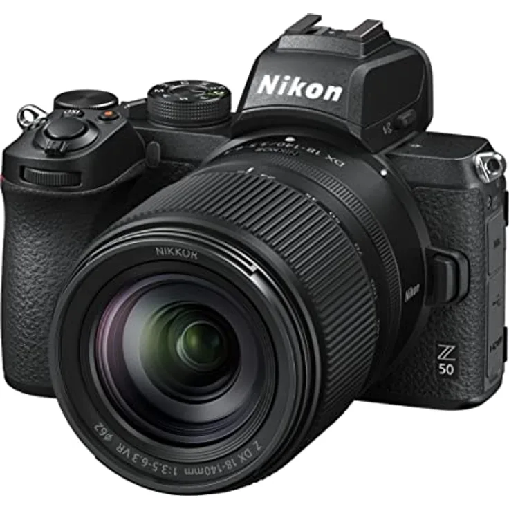 Nikon Z 50 KIT Z 18-140 VR (20.9 MP, OLED-Sucher mit 2.36 Millionen Bildpunkten, 11 Bilder pro Sekunde, Hybrid AF mit Fokus-Assistent, ISO 100-51.200, 4K UHD-Video)