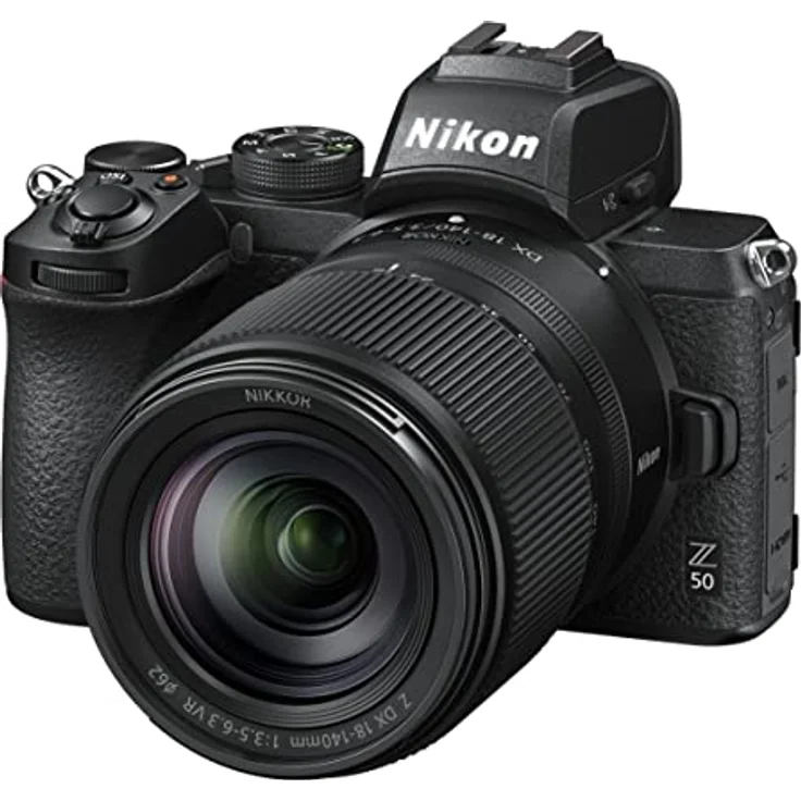 Nikon Z 50 KIT Z 18-140 VR (20.9 MP, OLED-Sucher mit 2.36 Millionen Bildpunkten, 11 Bilder pro Sekunde, Hybrid AF mit Fokus-Assistent, ISO 100-51.200, 4K UHD-Video) – Bild 1