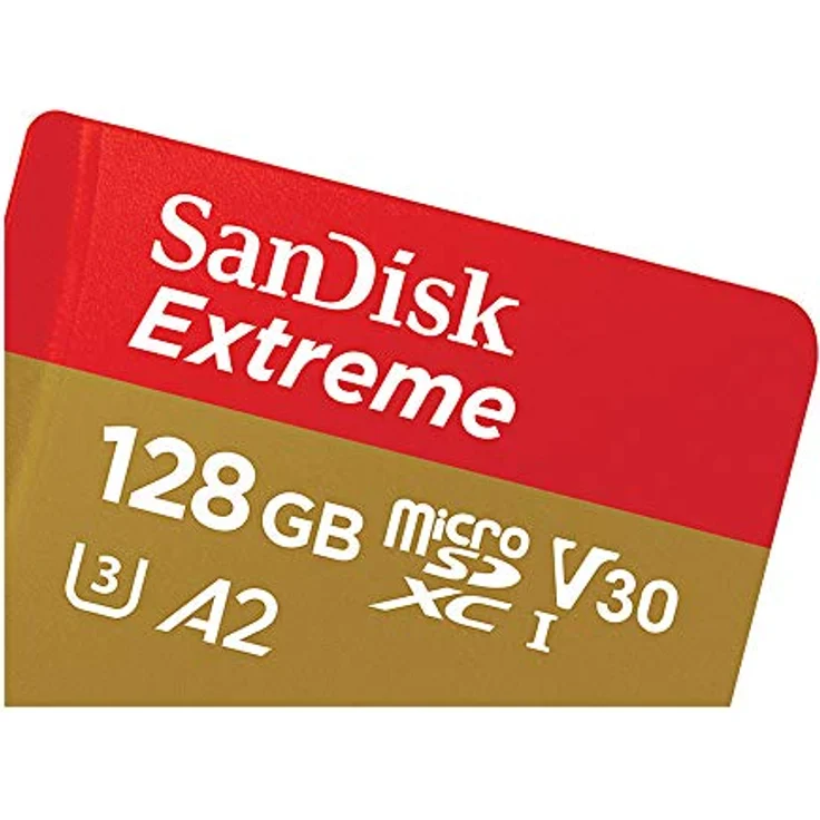 SanDisk Extreme Plus 128GB microSDXC Class 10 Speicherkarte mit SD-Adapter, Gold-Rot – Bild 4