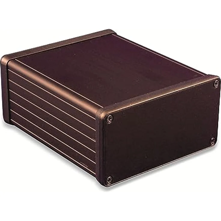Hammond Aluminium-Gehäuse 1455N1201BK, extrudiertes Aluminium, IP54, 120x103x53 mm, schwarz eloxiert – Bild 2