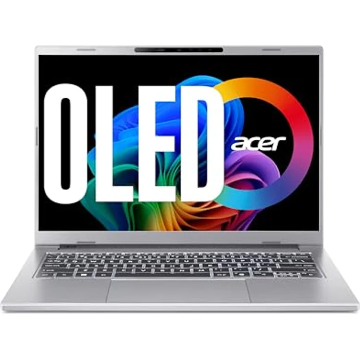 Acer Aspire 14 AI OLED A14-53M-52FA, 14" WUXGA OLED Notebook mit Intel Core Ultra 7, 32 GB RAM, 1 TB SSD und Wi-Fi 7, Silber – Bild 1