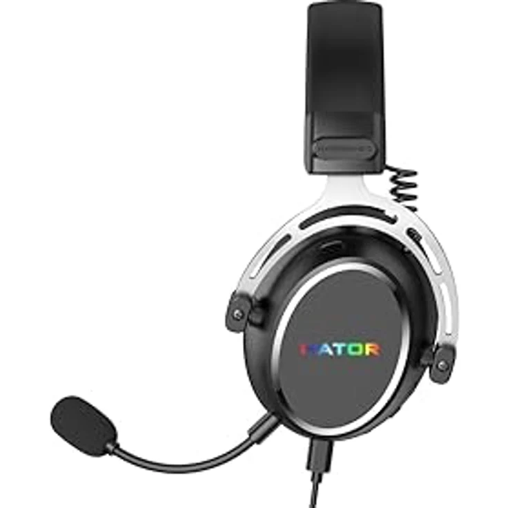 HATOR Hypergang 3 USB, Gaming Kopfhörer mit kabelgebundener und kabelloser Verbindung, 10 - 44000 Hz, integrierte Rauschunterdrückung, ergonomisches Design, Schwarz – Bild 3