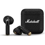 Marshall Minor IV Bluetooth Kopfhörer, Ohrhörer – Schwarz - Legendärer Marshall Sound, über 30 Stunden kabellose Spieldauer