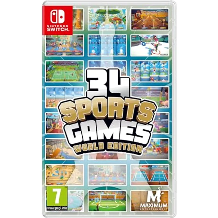 Maximum Entertainment 34 Sports Games World Edition Switch (SP), Action-Spiele für Nintendo Switch mit 34 Sportarten, verbessert und angepasst