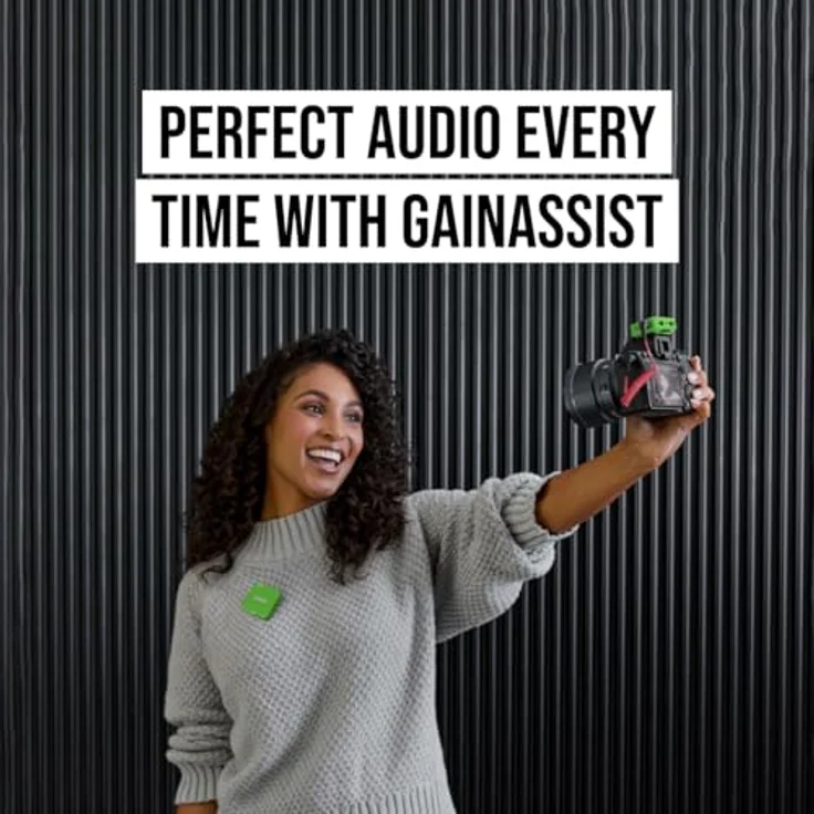 RØDE Wireless GO (Gen 3) – Kompaktes kabelloses Mikrofon mit 32-Bit Float Aufnahme, intelligenter Pegelregelung und 2,4 GHz digitaler Übertragung, für Telefone, Kameras und Computer (Grün) – Bild 7