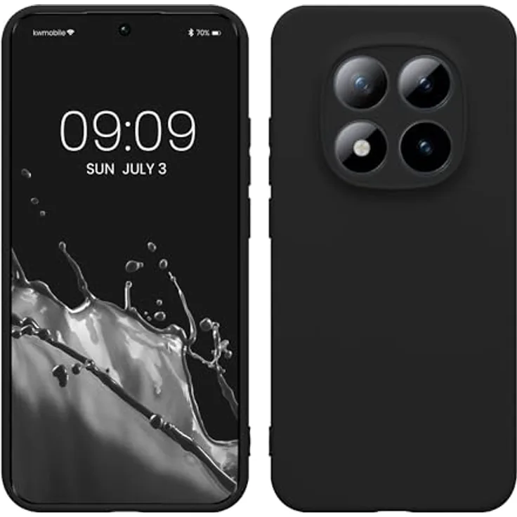 kwmobile Handyhülle kompatibel mit Xiaomi Redmi Note 15 Pro 5G - Flexible Silikon Schutzhülle in Schwarz matt, rutschfest und reißfest mit präzisen Ausschnitten