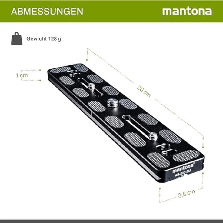 Mantona Schnellwechselplatte Arca Swiss, 200 mm schwarz – Bild 8
