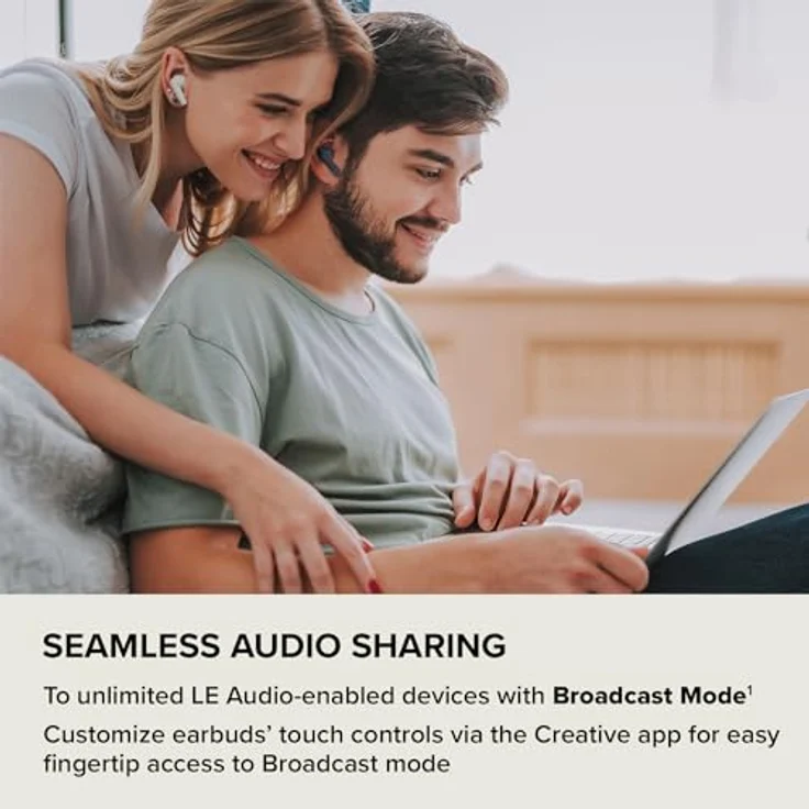 Creative Zen Air Plus, In-ear Bluetooth Kopfhörer mit Anti-Schweiß Technologie, ANC, 8h Akkulaufzeit, kabellos, Blau – Bild 3