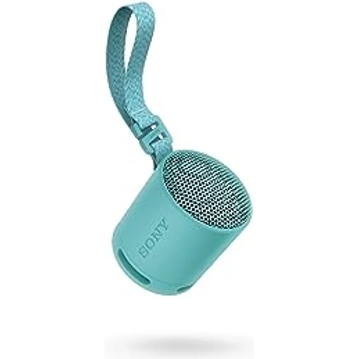 Sony SRS-XB100 - Kabelloser Bluetooth-Lautsprecher, tragbar, leicht, kompakt, Outdoor, Reise-Lautsprecher, langlebig, IP67 wasser- und staubdicht, 16 Std Akku, Trageriemen, Freisprechfunktion, Hellblau – Bild 2
