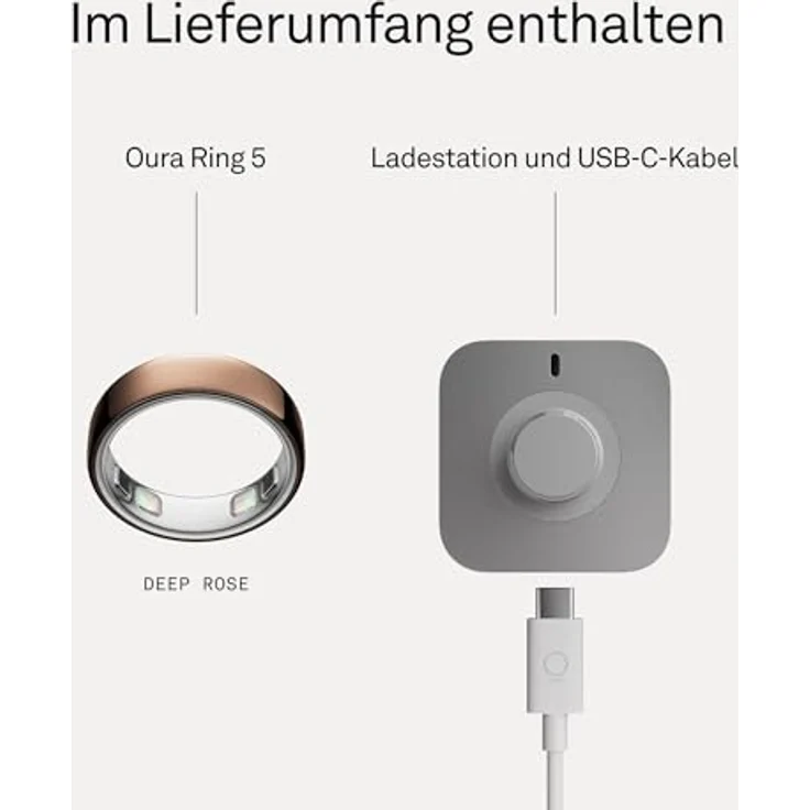 OURA Ring 5, Smart Ring Größe 13 in Deep Rose, Health Tracking und Schlafanalyse – Bild 8