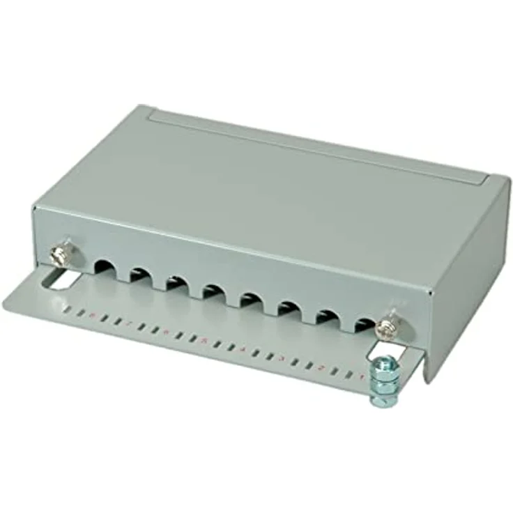 Roline 26.11.0304, 8 Port Netzwerk-Patchpanel CAT 5e, 1 HE, Wandmontage mit LSAplus-Schneidklemmtechnik und metallischen Kabelklemmen – Bild 2