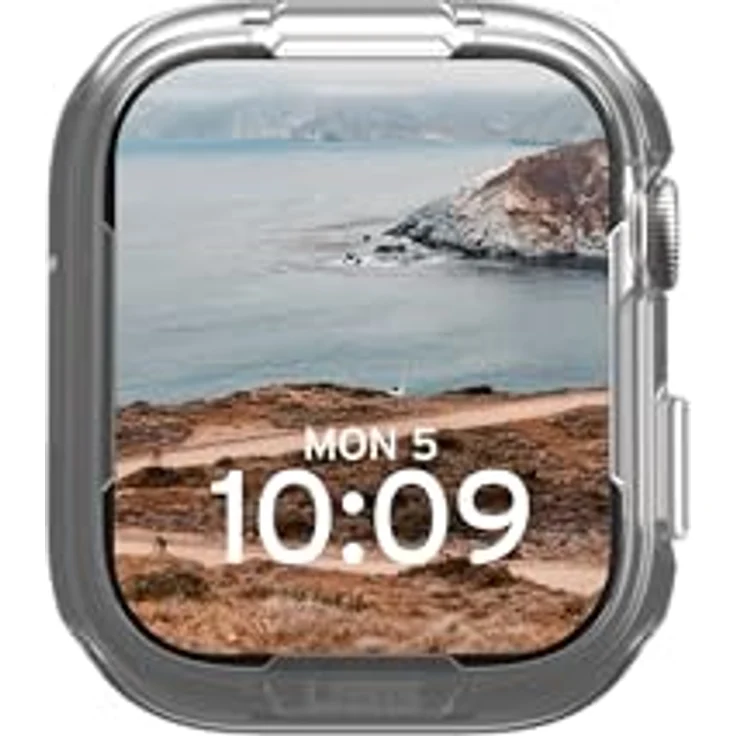 URBAN ARMOR GEAR Scout Case für Apple Watch 9/8/7 (45mm), sturz- und stoßsichere Hülle nach US-Militärstandard, robust mit Displayschutz in Clear – Bild 3