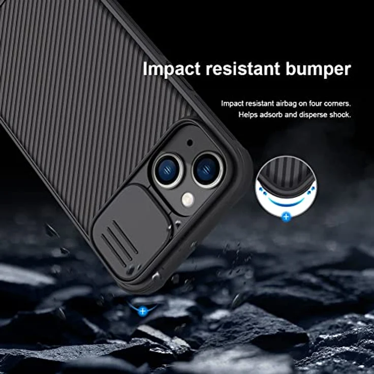 Nillkin CamShield Pro Case für iPhone 14 Plus, Armored Cover mit Kameraschutz, grün – Bild 11