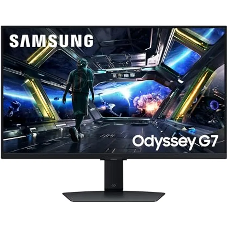 Samsung Odyssey G70D 4K Gaming Monitor, 27 Zoll, IPS-Panel, AMD FreeSync Premium, HDR10+, 1 ms Reaktionszeit, 144 Hz, schwarz
