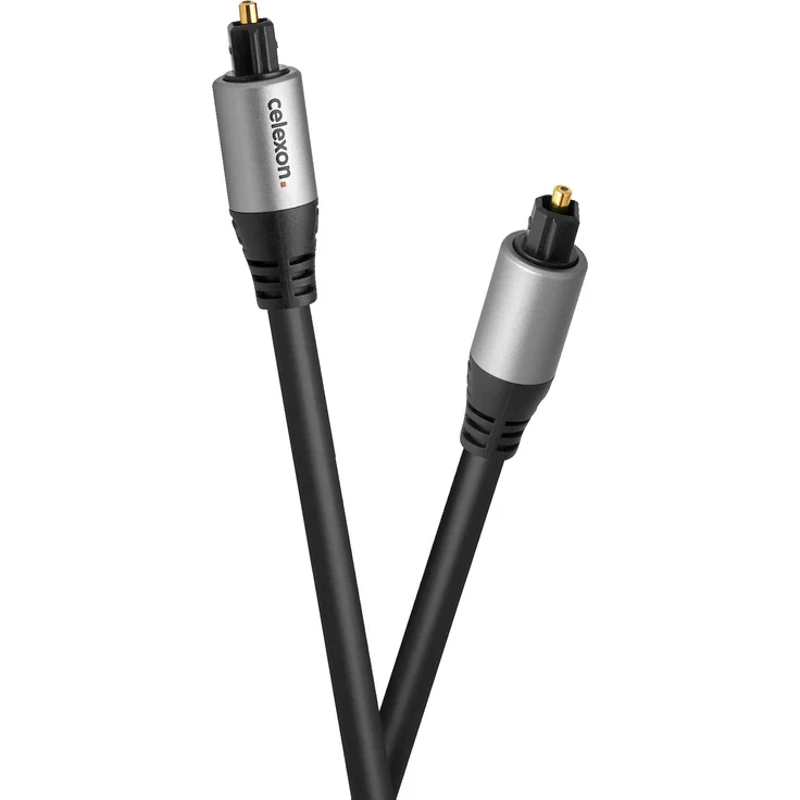 celexon Toslink Optisches Audiokabel 3,0m - Professional Line, 2-fach geschirmt, mit vergoldeten Kontakten, schwarz